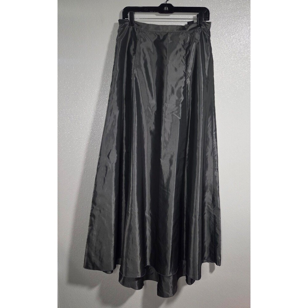 Express World Brand Metallic Silver Maxi Skirt Y2K NWT 11/12 Formal Cocktail